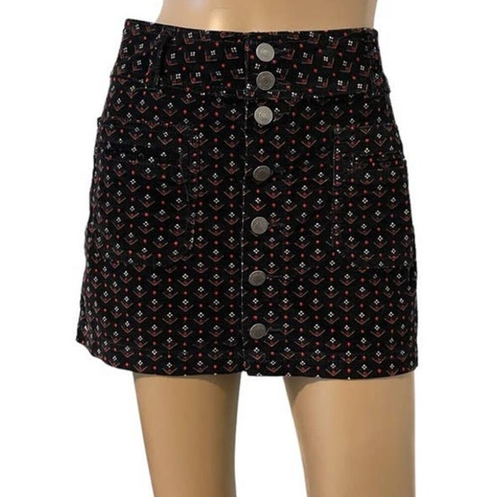 Free People We the Free Joanie 29 corduroy button front skirt medium SK 4638
